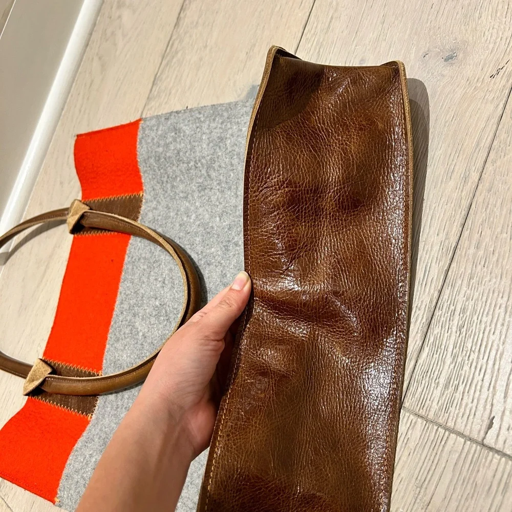 Graf & Lantz Jaunt Tote Granite / Orange / Sienna Leather - Picture 5 of 8